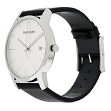 Calvin Klein City White Dial Black Leather Strap Watch for Men - K2G2G1CD Authentic Buy Shop Now