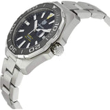 Tag Heuer Aquaracer Caliber 5 Black Dial Silver Steel Strap Watch for Men - WAY201A .BA0927 Authentic Buy Shop Now