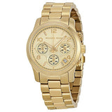 Michael Kors Runway Gold Dial Gold Stainless Steel Strap Watch for Women - MK5055 Authentic Buy Shop Now