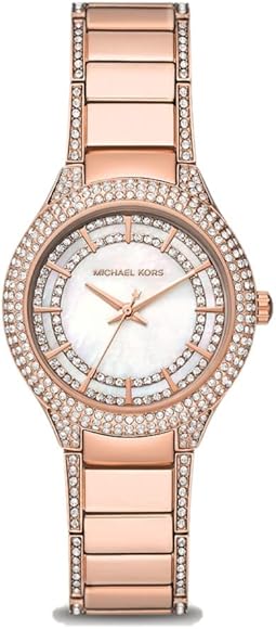 Michael Kors Sylvia Mother Of Pearl Dial Rose Gold Steel Strap Watch for Women - MK4656 Authentic Buy Shop Now