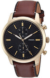 Fossil Townsman Chronograph Black Dial Brown Leather Strap Watch for Men - FS5338 Authentic Buy Shop Now