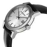 Burberry The City Silver Dial Black Leather Strap Watch for Women - BU9106 Authentic Buy Shop Now