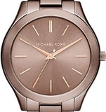 Michael Kors Runway Quartz Brown Dial Brown Steel Strap Watch For Women - MK3418 Authentic Buy Shop Now