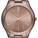 Michael Kors Runway Quartz Brown Dial Brown Steel Strap Watch For Women - MK3418 Authentic Buy Shop Now