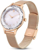 Swarovski Octea Nova Silver Dial Rose Gold Mesh Strap Watch for Women - 5650011 Authentic Buy Shop Now