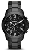 Fossil Grant Chronograph Black Dial Black Steel Strap Watch for Men - FS4832 Authentic Buy Shop Now