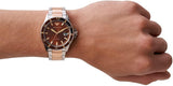Emporio Armani Diver Quartz Brown Dial Two Tone Steel Strap Watch For Men - AR11340 Authentic Buy Shop Now