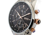 Hugo Boss Grand Prix Black Dial Two Tone Steel Strap Watch for Men - 1513473 Authentic Buy Shop Now