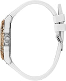 Guess Diamonds White Dial White Rubber Strap Watch For Women - W0426L1 Authentic Buy Shop Now