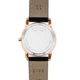 Movado Museum Classic Black Dial Black Leather Strap Watch For Women - 607061 Authentic Buy Shop Now