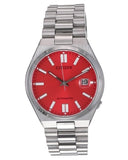Citizen x Pantone Automatic Blazing Red Dial Silver Steel Strap Watch For Men - NJ0158-89W Authentic Buy Shop Now