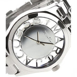 Marc Jacobs Henry Transparent Silver Dial Silver Steel Strap Watch for Women - MBM3205 Authentic Buy Shop Now