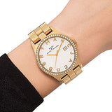 Marc Jacobs Henry Diamonds White Dial Gold Steel Strap Watch for Women - MBM3045 Authentic Buy Shop Now
