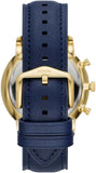 Fossil Neutra Chronograph Blue Dial Blue Leather Strap Watch for Men - FS5790 Authentic Buy Shop Now