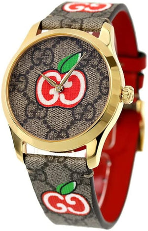 Gucci G Timeless Quartz Brown Dial Brown Leather Strap Watch For Men - YA1264158 Authentic Buy Shop Now