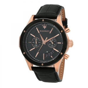Maserati Circuito Black Dial Black Leather Strap Watch For Men - R8871627001 Authentic Buy Shop Now
