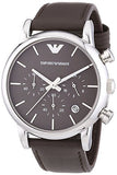 Emporio Armani Classic Chronograph Brown Dial Brown Leather Strap Watch For Men - AR1734 Authentic Buy Shop Now
