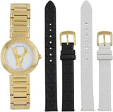 Versace Mini Virtus Quartz White Dial Gold Steel Strap Watch For Men - VET300221 Authentic Buy Shop Now