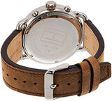 Tommy Hilfiger Briggs Chronograph Blue Dial Brown Leather Strap Watch for Men - 1791424 Authentic Buy Shop Now