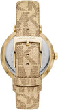 Michael Kors Addyson Quartz Gold Dial Gold Leather Strap Watch for Women - MK2952 Authentic Buy Shop Now