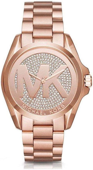 Michael Kors Bradshaw Rose Gold Dial Rose Gold Steel Strap Watch for Women - MK6437 Authentic Buy Shop Now