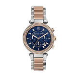 Michael Kors Parker Blue Dial Two Tone Steel Strap Watch for Women - MK6141 Authentic Buy Shop Now