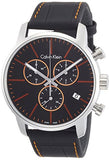 Calvin Klein City Chronograph Black Dial Black Leather Strap Watch for Men - K2G271C1 Authentic Buy Shop Now