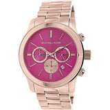 Michael Kors Runway Pink Dial Rose Gold Steel Strap Watch for Women - MK5931 Authentic Buy Shop Now