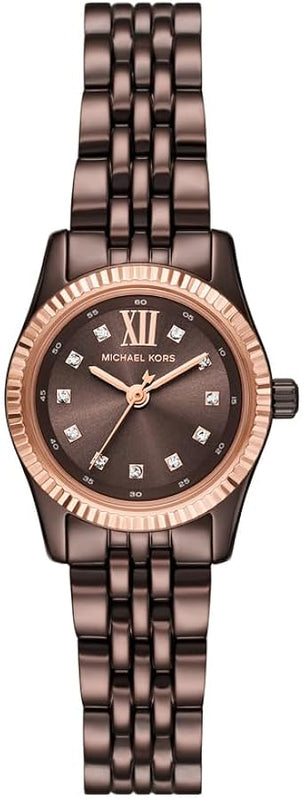 Michael Kors Lexington Three-Hand Brown Dial Brown Steel Strap Watch for Women - MK4844 Authentic Buy Shop Now