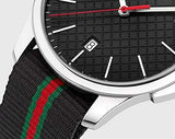 Gucci G Timeless Analog Quartz Black Dial Black NATO Strap Watch For Men - YA126321 Authentic Buy Shop Now