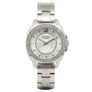 Coach Mini Boyfriend Diamonds Silver Dial Silver Steel Strap Watch for Women - 14501699 Authentic Buy Shop Now