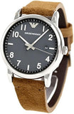 Emporio Armani Luigi Quartz Gray Dial Brown Leather Strap Watch For Men - AR11070 Authentic Buy Shop Now