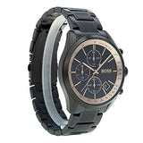 Hugo Boss Grand Prix Black Dial Black Steel Strap Watch for Men - 1513578 Authentic Buy Shop Now