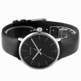 Calvin Klein High Noon Quartz Black Dial Black Leather Strap Watch for Men - K8M211C1 Authentic Buy Shop Now