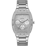 Guess Raven Diamonds Silver Dial Silver Steel Strap Watch for Women - GW0104L1 Authentic Buy Shop Now