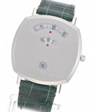 Gucci Grip Quartz Silver Dial Green Leather Strap Watch For Women - YA157414 Authentic Buy Shop Now