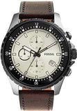 Fossil Dillinger Chronograph White Dial Brown Leather Strap Watch for Men - FS5674 Authentic Buy Shop Now