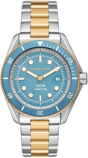 Michael Kors Maritime Three-Hand Blue Dial Two Tone Steel Strap Watch for Men - MK9169 Authentic Buy Shop Now