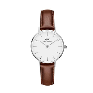 Daniel Wellington Classic Bristol White Dial Brown Leather Strap Watch For Women - DW00100056 Authentic Buy Shop Now