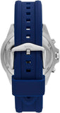 Fossil Garrett Chronograph Blue Dial Blue Rubber Strap Watch for Men - FS5709 Authentic Buy Shop Now