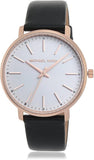 Michael Kors Pyper Quartz White Dial Black Leather Strap Watch For Women - MK2834 Authentic Buy Shop Now