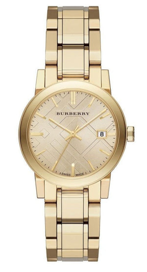 Burberry The City Gold Dial Gold Steel Strap Watch for Women - BU9134 Authentic Buy Shop Now