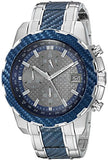 Guess Octane Chronograph Blue Dial Two Tone Steel Strap Watch for Men - W1046G2 Authentic Buy Shop Now