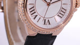 Michael Kors Camille Three-Hand Crystals White Dial Black Leather Strap Watch for Women - MK2962 Authentic Buy Shop Now