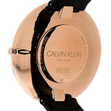 Calvin Klein Full Moon Black Dial Black Leather Strap Watch for Women - K8Y236C1 Authentic Buy Shop Now