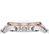 Michael Kors Lexington Chronograph Brown Dial Silver Steel Strap Watch For Men - MK8732 Authentic Buy Shop Now