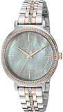 Michael Kors Cinthia Mother of Pearl Grey Dial Two Tone Steel Strap Watch for Women - MK3642 Authentic Buy Shop Now