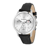 Maserati Ricordo Silver Dial Black Leather Strap Watch For Men - R8871633001 Authentic Buy Shop Now
