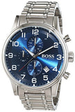 Hugo Boss Aeroliner Blue Dial Silver Steel Strap Watch for Men - 1513183 Authentic Buy Shop Now