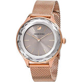 Swarovski Octea Nova Grey Dial Gold Mesh Bracelet Watch for Women - 5451634 Authentic Buy Shop Now